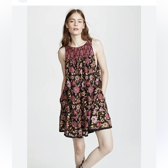 Free People Oh Baby Cotton Printed Floral Deess - Picture 2 of 5